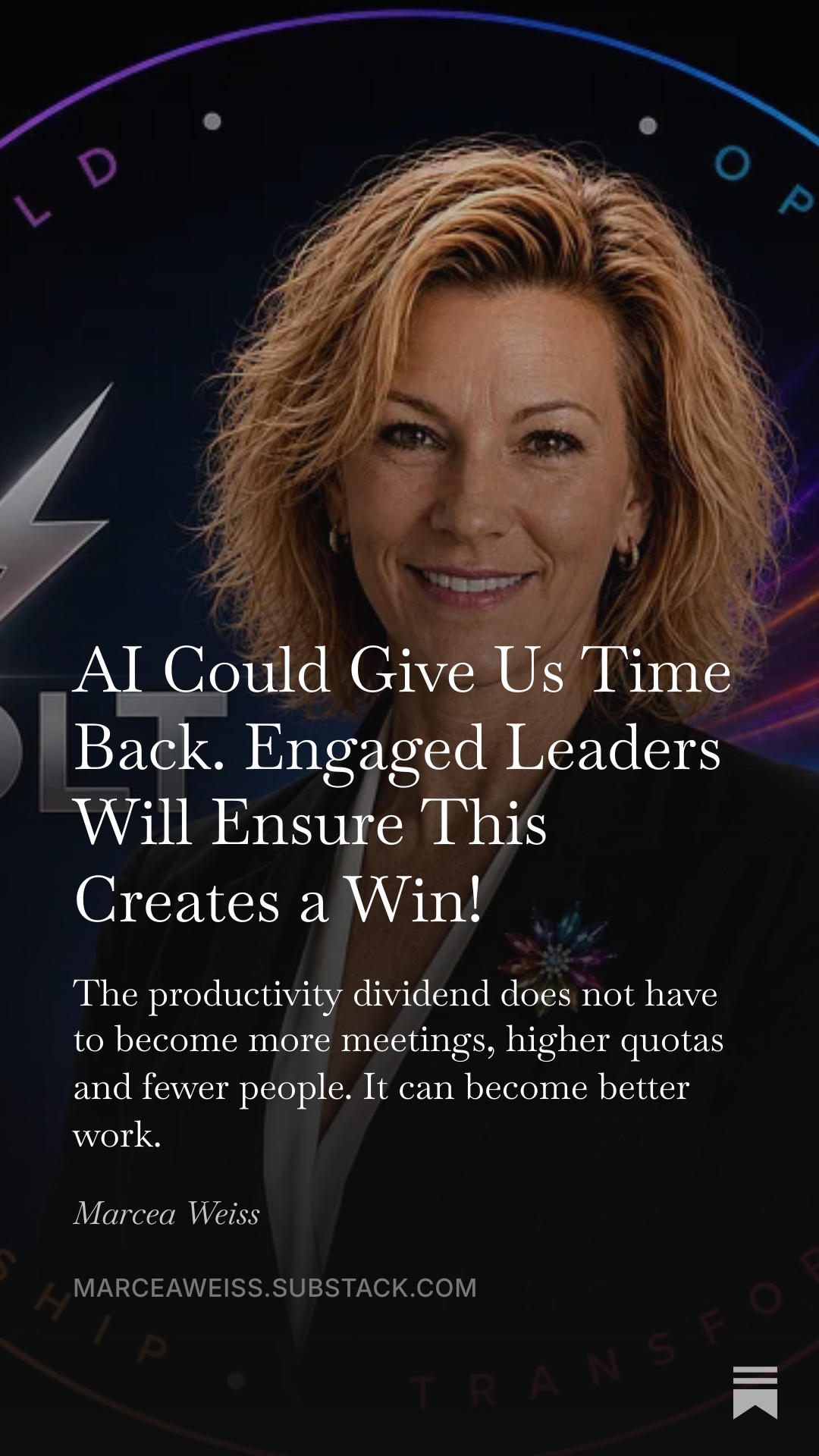 AI could give us time back. Engaged leaders will ensure this creates a win.